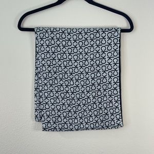 Calvin Kelin Infinity Logo Black Grey Scarf 100% Acrylic
